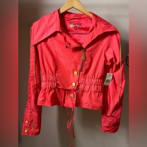 NWT Apple Bottoms Hot Pink Short Jacket with Gold Accessories Size Medium